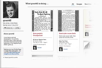 Profile page on Hattiesburg American Archive